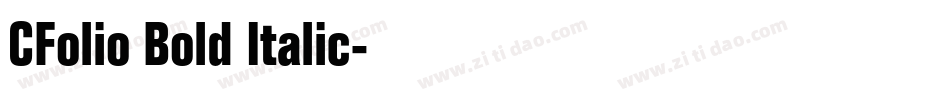 CFolio Bold Italic字体转换